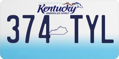 KY license plate 374TYL
