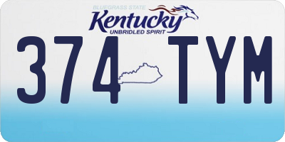 KY license plate 374TYM