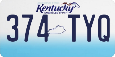 KY license plate 374TYQ