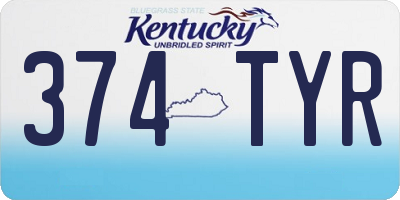 KY license plate 374TYR