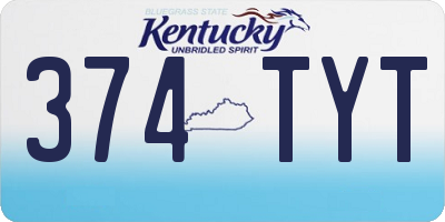 KY license plate 374TYT