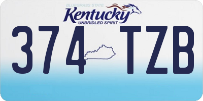 KY license plate 374TZB