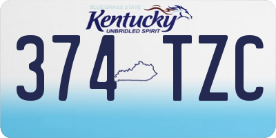 KY license plate 374TZC