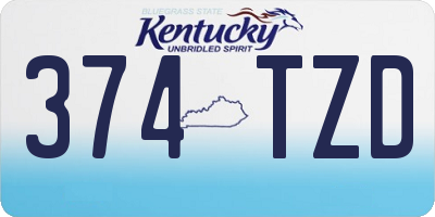 KY license plate 374TZD