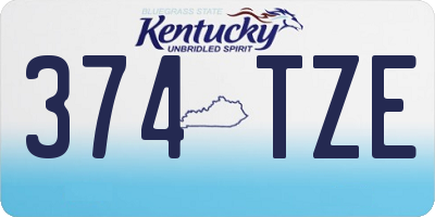 KY license plate 374TZE