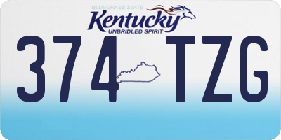 KY license plate 374TZG