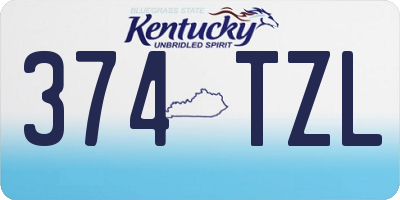 KY license plate 374TZL