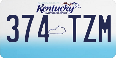 KY license plate 374TZM