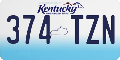 KY license plate 374TZN