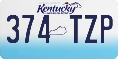 KY license plate 374TZP