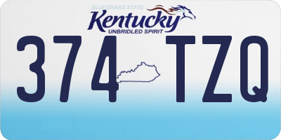 KY license plate 374TZQ
