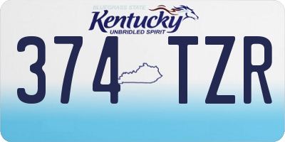 KY license plate 374TZR