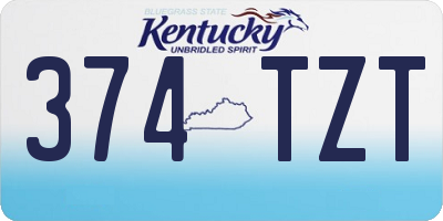 KY license plate 374TZT