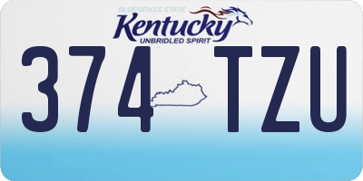 KY license plate 374TZU
