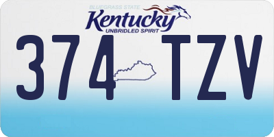 KY license plate 374TZV