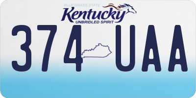KY license plate 374UAA