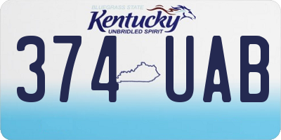 KY license plate 374UAB