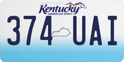 KY license plate 374UAI