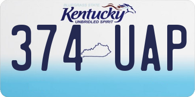 KY license plate 374UAP