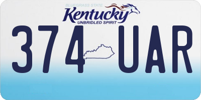 KY license plate 374UAR