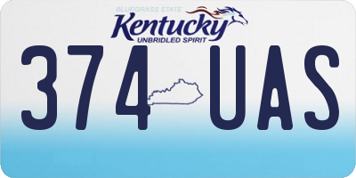 KY license plate 374UAS