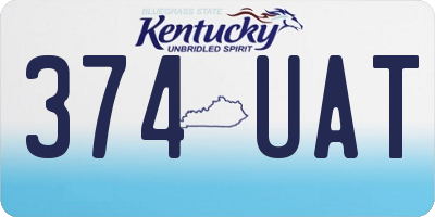 KY license plate 374UAT