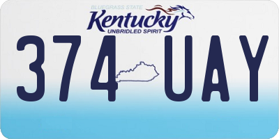KY license plate 374UAY