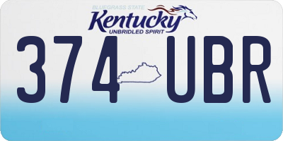KY license plate 374UBR