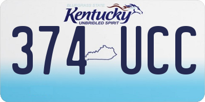 KY license plate 374UCC