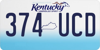 KY license plate 374UCD