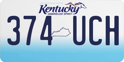 KY license plate 374UCH