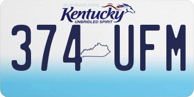 KY license plate 374UFM
