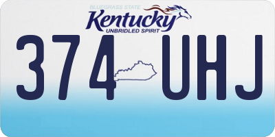 KY license plate 374UHJ