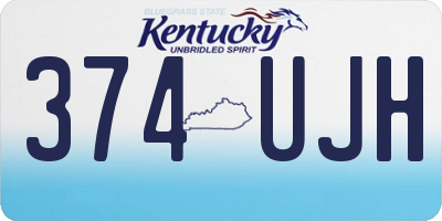 KY license plate 374UJH