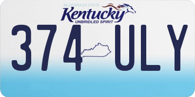KY license plate 374ULY