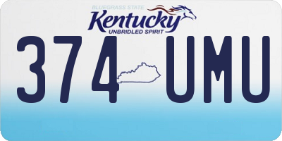KY license plate 374UMU
