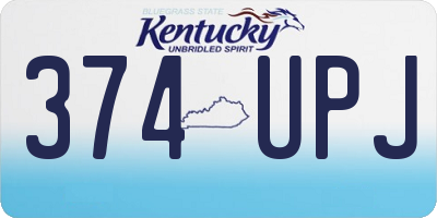 KY license plate 374UPJ