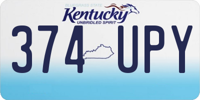 KY license plate 374UPY