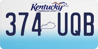 KY license plate 374UQB