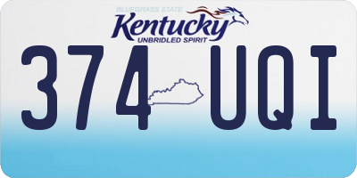 KY license plate 374UQI