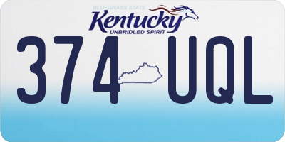 KY license plate 374UQL