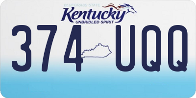 KY license plate 374UQQ