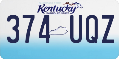 KY license plate 374UQZ