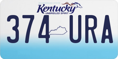 KY license plate 374URA