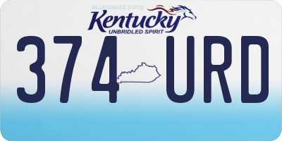 KY license plate 374URD
