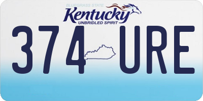 KY license plate 374URE