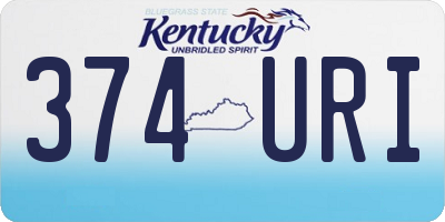 KY license plate 374URI