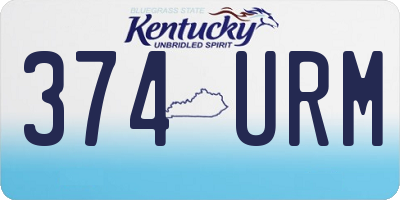 KY license plate 374URM