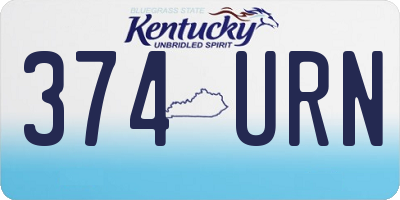 KY license plate 374URN