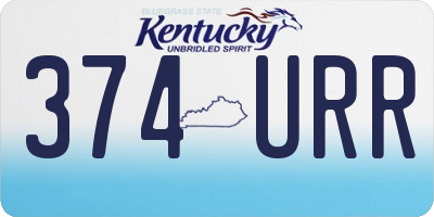 KY license plate 374URR